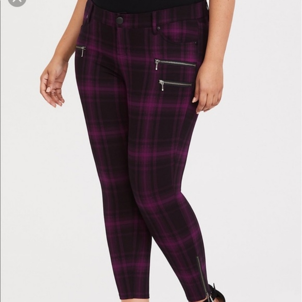 Pink/fuchsia torrid plaid pants